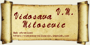 Vidosava Milošević vizit kartica